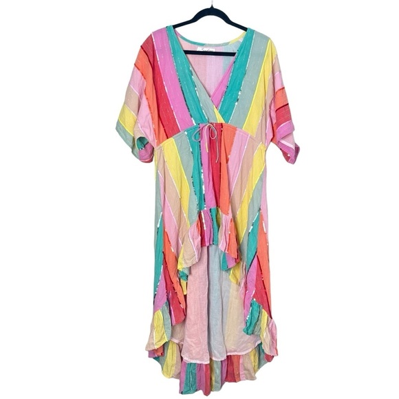 Sundress Deva Maxi Striped & Sequin Rainbow Dress - Picture 5 of 9